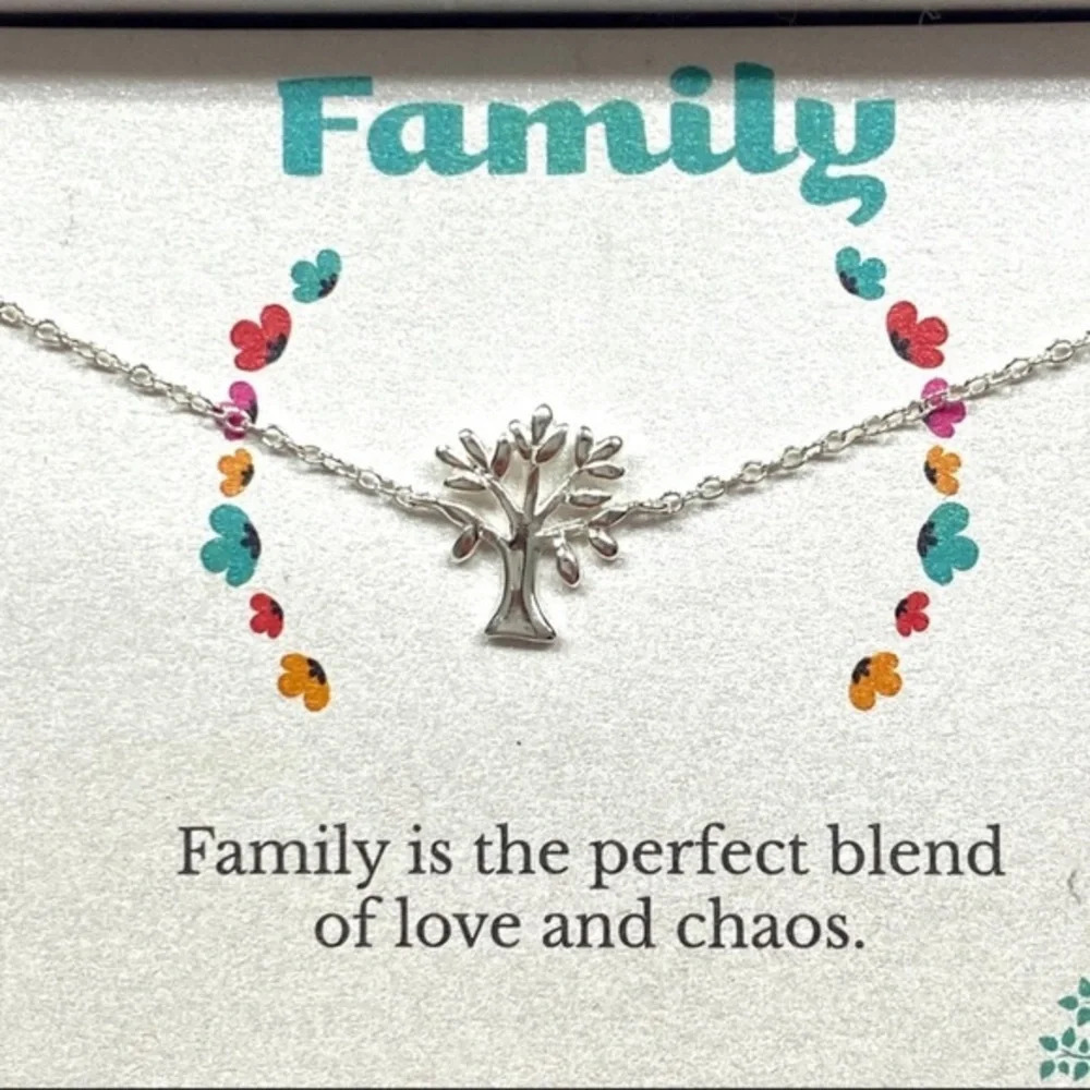 LA Rocks – Sterling Silver Family Tree Necklace, NIB - Picture 2 of 6